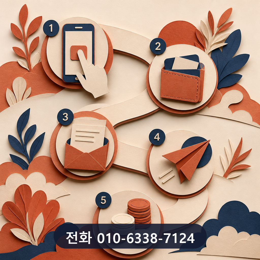 24시 카드깡 진행 절차 이미지